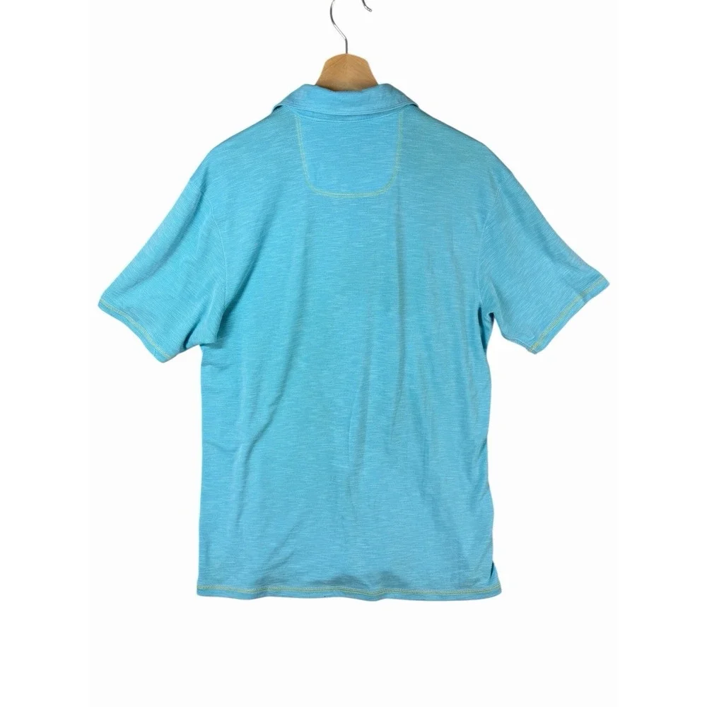 Tommy Bahama IslandZone Polo Shirt Mens Medium Blue Performance Golf